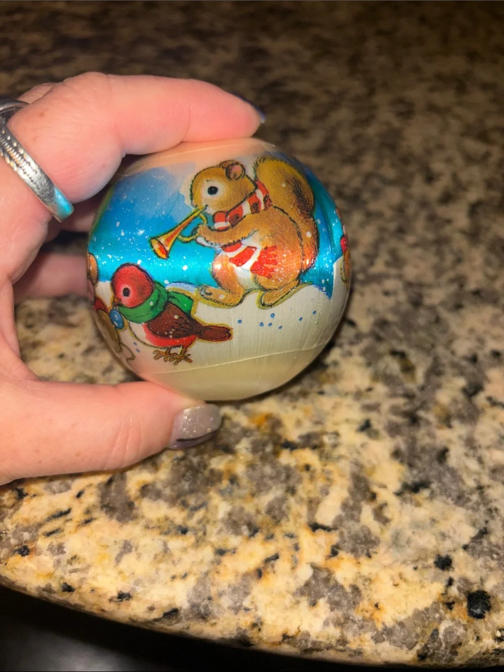 Vintage Holiday Greetings Ornament